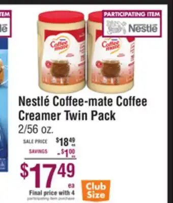 Smart & Final Nestlé Coffee-mate Coffee Creamer Twin Pack offer