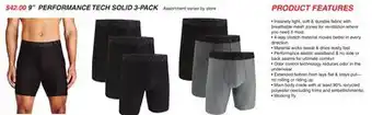 Dunham's Sports 9 PERFORMANCE TECH SOLID 3-PACK offer