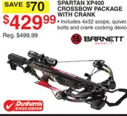 Dunham's Sports SPARTAN XP400 CROSSBOW PACKAGE WITH CRANK offer