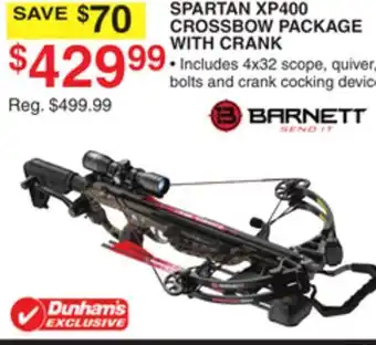 Dunham's Sports SPARTAN XP400 CROSSBOW PACKAGE WITH CRANK offer