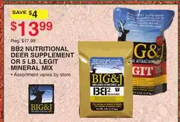 Dunham's Sports BB2 NUTRITIONAL DEER SUPPLEMENT OR 5 LB. LEGIT MINERAL MIX offer