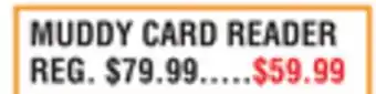 Dunham's Sports MUDDY CARD READER offer