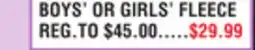 Dunham's Sports BOYS' OR GIRLS' FLEECE offer