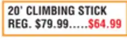 Dunham's Sports 20' CLIMBING STICK offer