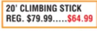 Dunham's Sports 20' CLIMBING STICK offer