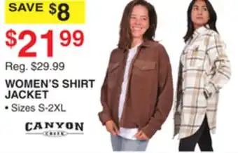 Dunham's Sports CANYON WOMEN'S SHIRT JACKET offer