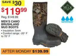 Dunham's Sports MEN'S CAMO BRUSHLAND MUD BOOTS offer