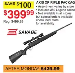 Dunham's Sports AXIS XP RIFLE PACKAGE offer