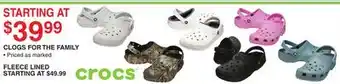 Dunham's Sports CLOGS FOR THE FAMILY offer
