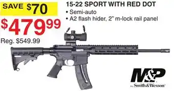 Dunham's Sports 15-22 SPORT WITH RED DOT offer