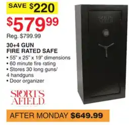 Dunham's Sports 30+4 GUN FIRE RATED SAFE offer
