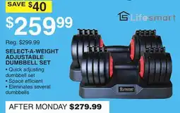 Dunham's Sports SELECT-A-WEIGHT ADJUSTABLE DUMBBELL SET offer