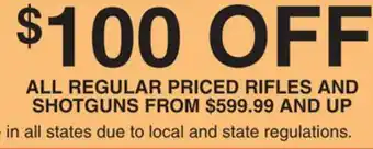 Dunham's Sports RIFLES AND SHOTGUNS offer