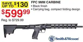 Dunham's Sports FPC 9MM CARBINE offer