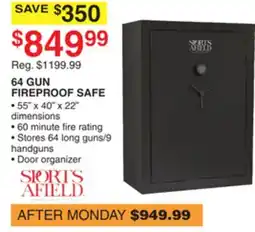 Dunham's Sports 64 GUN FIREPROOF SAFE offer
