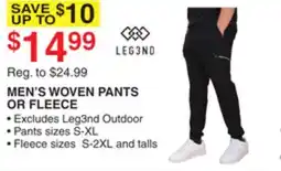 Dunham's Sports MEN'S WOVEN PANTS OR FLEECE offer