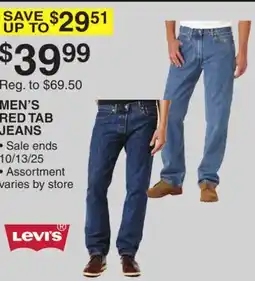 Dunham's Sports MEN'S RED TAB JEANS offer