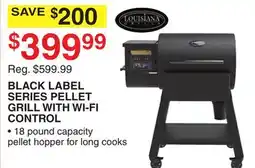 Dunham's Sports LOUISIANA BLACK LABEL SERIES PELLET GRILL WITH WI-FI CONTROL offer