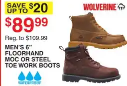 Dunham's Sports MEN'S 6 FLOORHAND MOC OR STEEL TOE WORK BOOTS offer