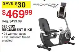 Dunham's Sports 325 CSX RECUMBENT BIKE offer