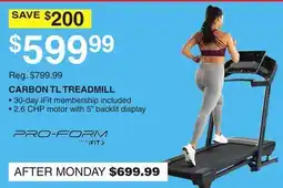 Dunham's Sports CARBON TL TREADMILL offer