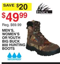 Dunham's Sports ITASCA MEN'S, WOMEN'S OR YOUTH BIG BUCK 800 HUNTING BOOTS offer
