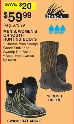 Dunham's Sports MEN'S, WOMEN'S OR YOUTH HUNTING BOOTS offer