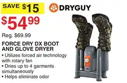 Dunham's Sports FORCE DRY DX BOOT AND GLOVE DRYER offer
