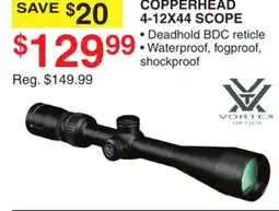 Dunham's Sports COPPERHEAD 4-12X44 SCOPE offer