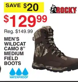 Dunham's Sports MEN'S WILDCAT CAMO 8 MEDIUM FIELD BOOTS offer