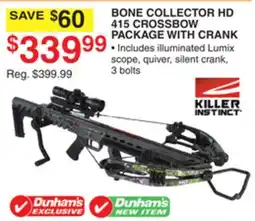 Dunham's Sports BONE COLLECTOR HD 415 CROSSBOW PACKAGE WITH CRANK offer