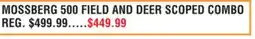 Dunham's Sports MOSSBERG 500 FIELD AND DEER SCOPED COMBO offer