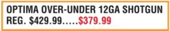 Dunham's Sports OPTIMA OVER-UNDER 12GA SHOTGUN offer
