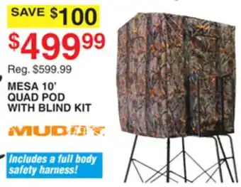 Dunham's Sports MUDDY MESA 10' QUAD POD WITH BLIND KIT offer