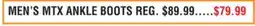 Dunham's Sports MEN'S MTX ANKLE BOOTS offer
