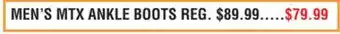 Dunham's Sports MEN'S MTX ANKLE BOOTS offer