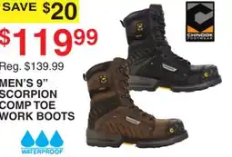 Dunham's Sports MEN'S 9 SCORPION COMP TOE WORK BOOTS offer