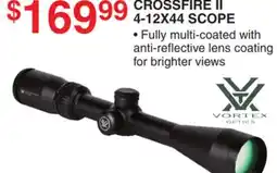 Dunham's Sports CROSSFIRE II 4-12X44 SCOPE offer