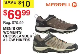 Dunham's Sports MEN'S OR WOMEN'S CROSSLANDER 3 LOW HIKERS offer