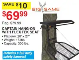 Dunham's Sports CAPTAIN HANG-ON WITH FLEX TEK SEAT offer