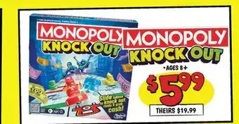 Ollie's MONOPOLY KNOCK OUT KNOCK offer