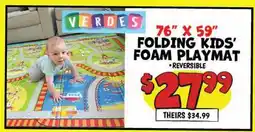 Ollie's 76 X 59 FOLDING KIDS' FOAM PLAYMAT offer
