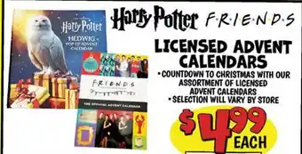 Ollie's Harry Potter LICENSED ADVENT CALENDARS offer