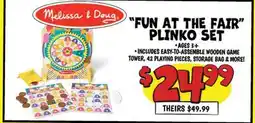 Ollie's FUN AT THE FAIR PLINKO SET offer