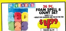 Ollie's VERDES FOAM SPELL & COUNT SET offer