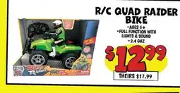 Ollie's R/C QUAD RAIDER BIKE offer