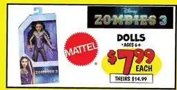 Ollie's MATTEL ZOMBIES offer