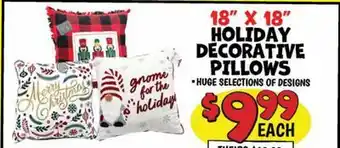 Ollie's 18 X 18 HOLIDAY DECORATIVE PILLOWS offer