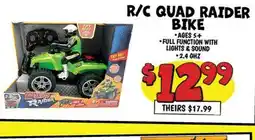 Ollie's R/C QUAD RAIDER TAY BIKE offer