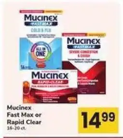 Safeway Mucinex Fast Max or Rapid Clear offer